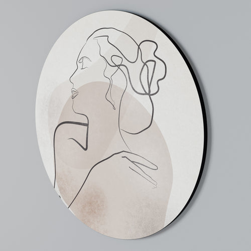 GRACEFUL LINES Στρογγυλός πίνακας ζωγραφικής