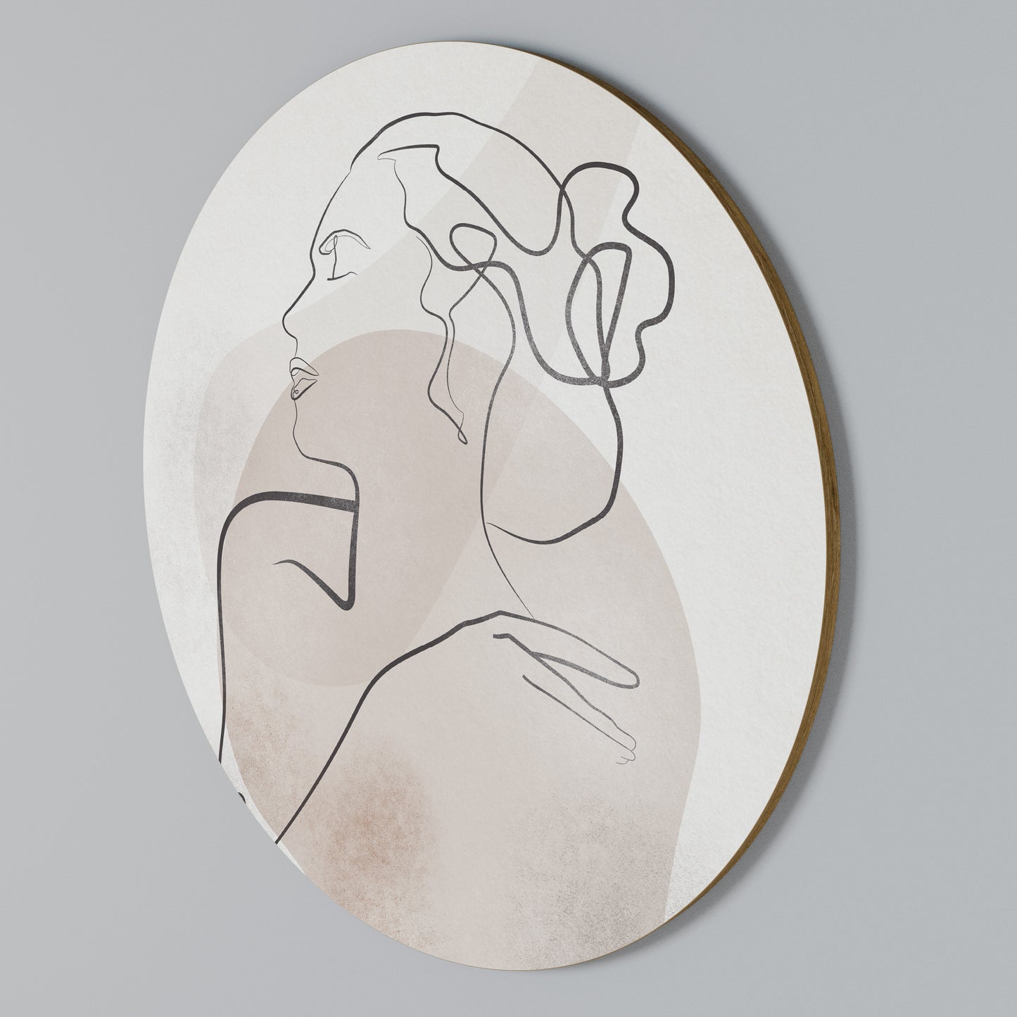 GRACEFUL LINES Στρογγυλός πίνακας ζωγραφικής