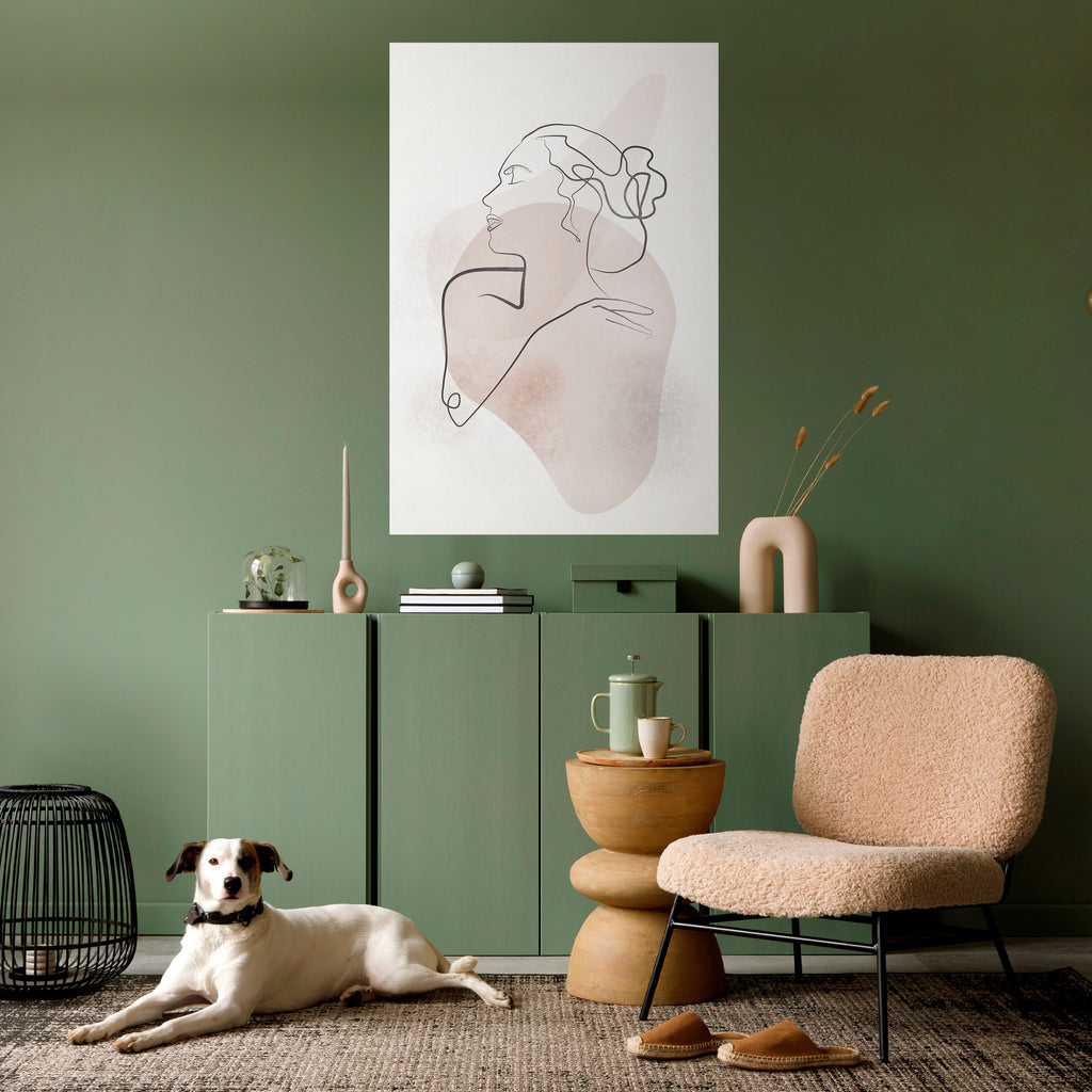 GRACEFUL LINES Peel and Stick Vertical Poster