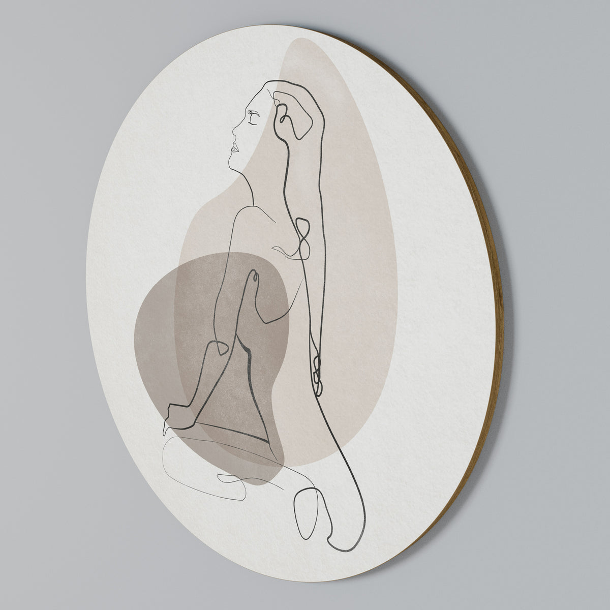 CONTOURS OF BEAUTY Στρογγυλός πίνακας ζωγραφικής