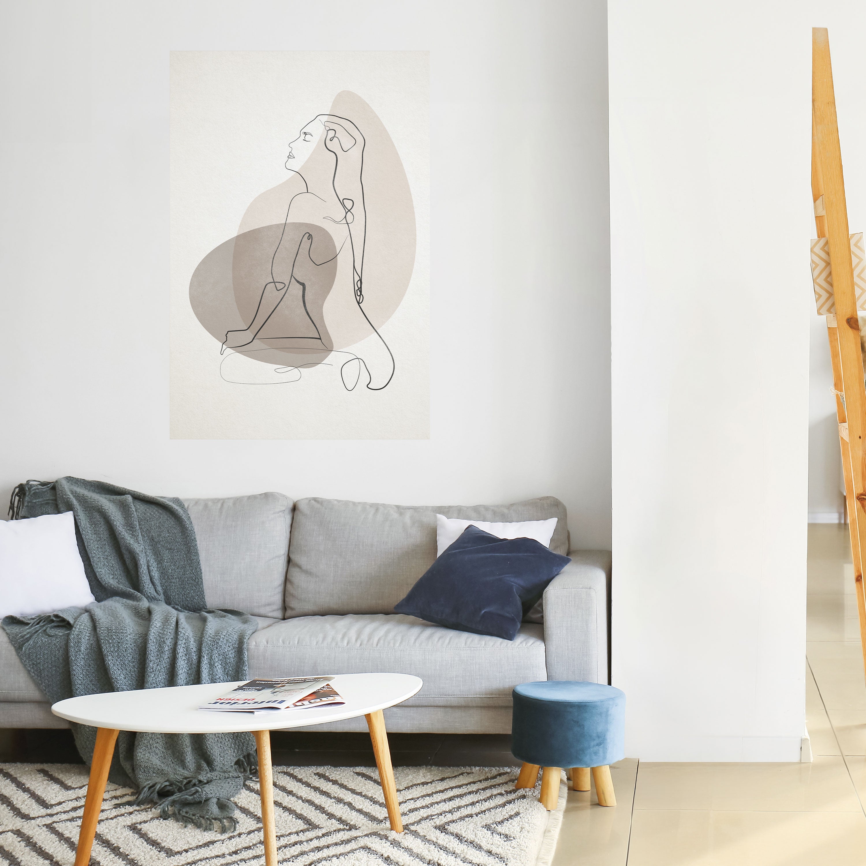 Αφίσα CONTOURS OF BEAUTY με δυνατότητα peel and stick κάθετης τοποθέτησης