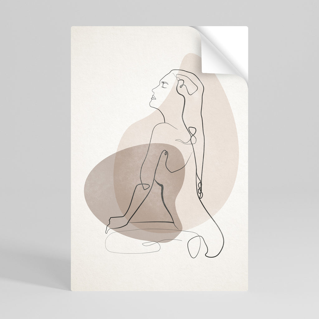 Αφίσα CONTOURS OF BEAUTY με δυνατότητα peel and stick κάθετης τοποθέτησης