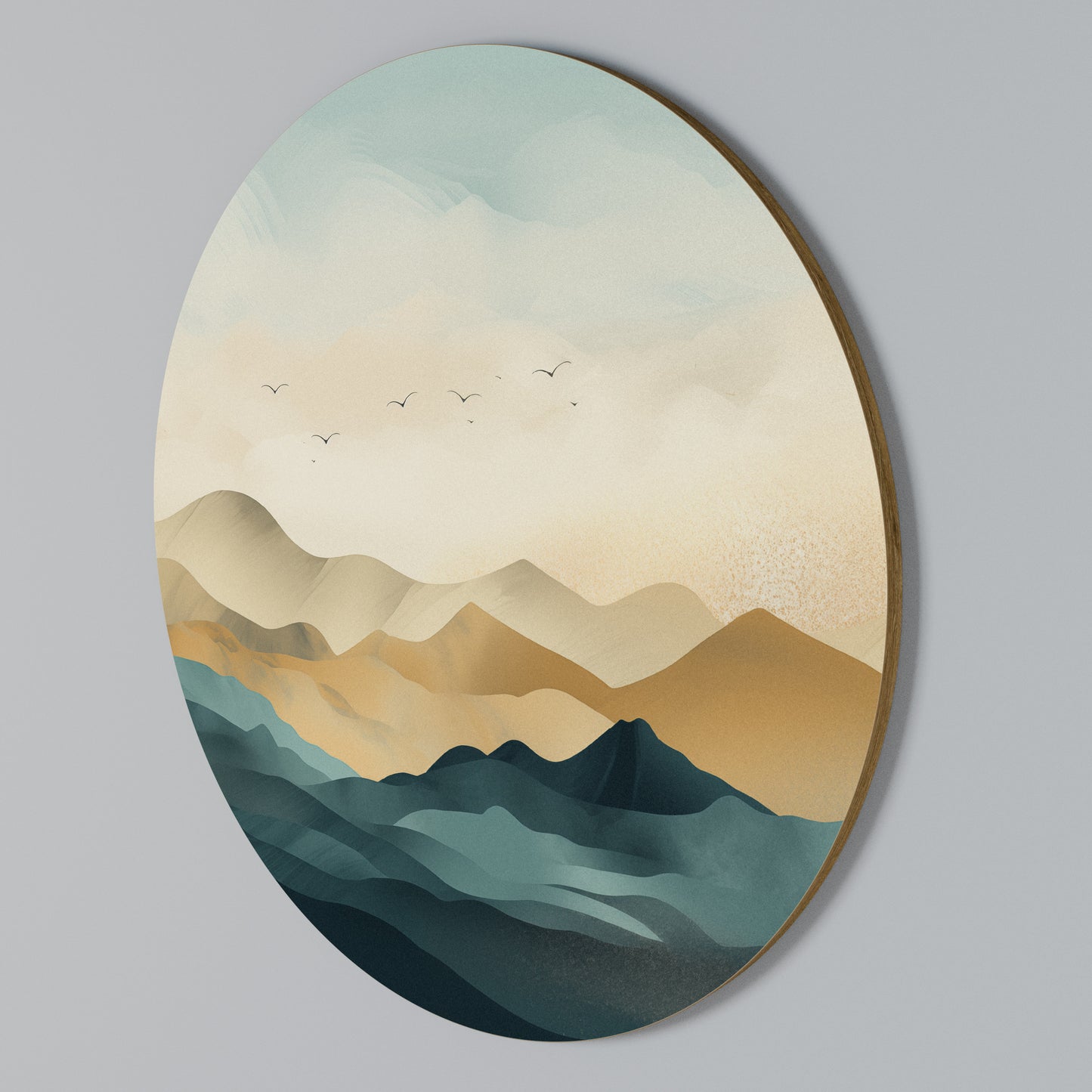 MOUNTAIN MELODY Στρογγυλός πίνακας ζωγραφικής