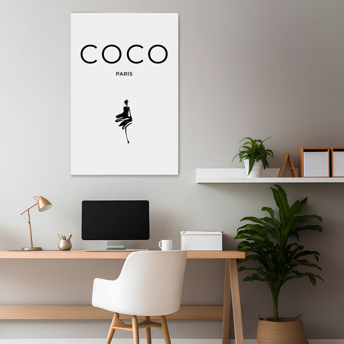 COCO CHANEL - TIMELESS ELEGANCE Vertical Canvas Print