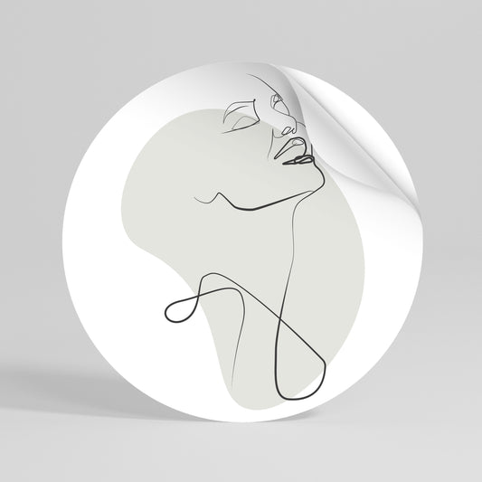 SUBTLE SIMPLICITY Peel and Stick Round Sticker