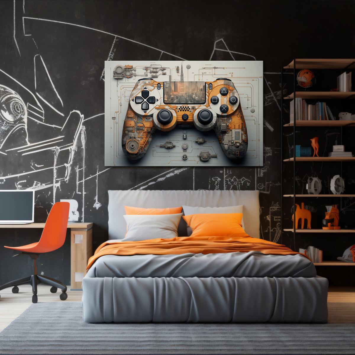 CYBER CHRONICLES PAD Horizontal Canvas Print