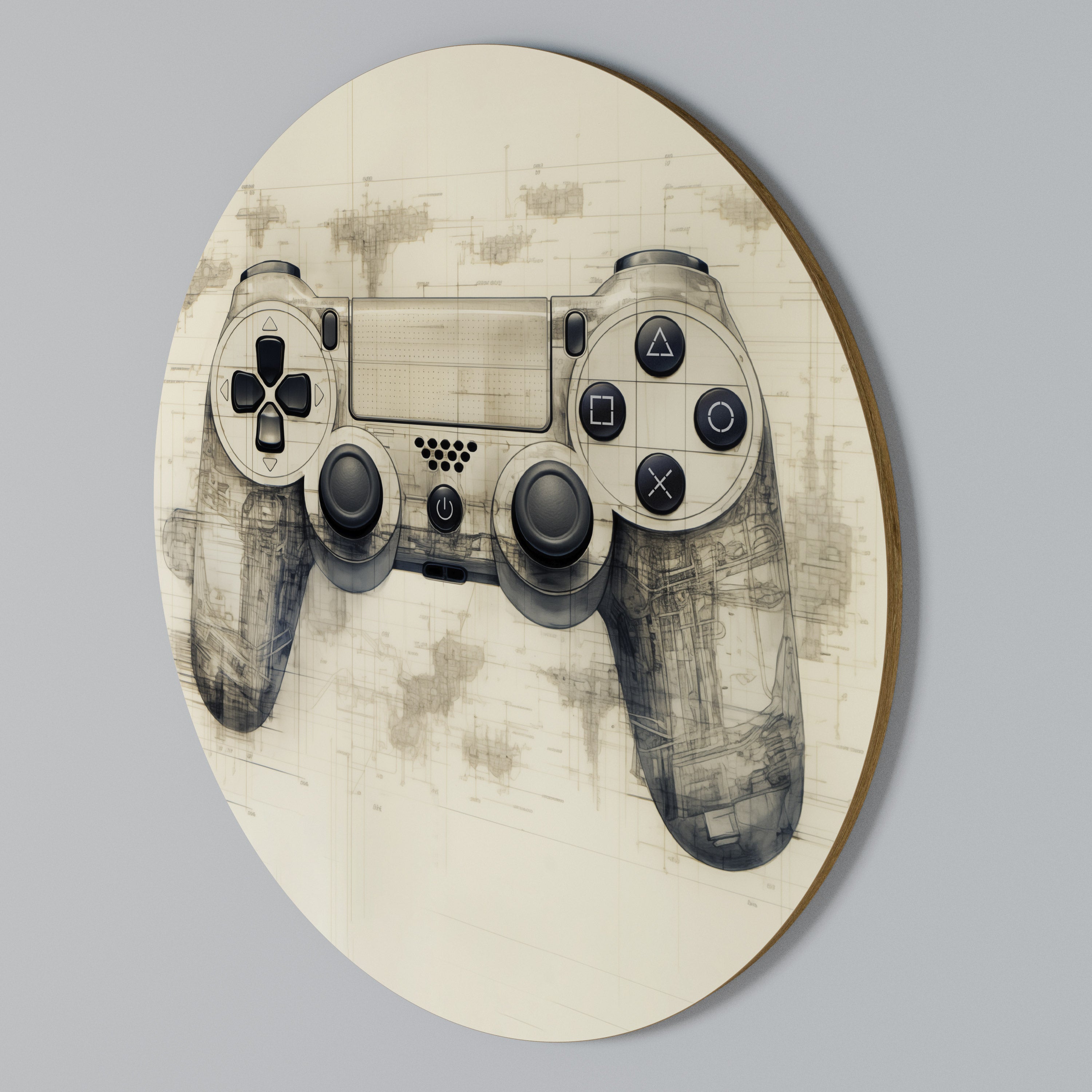 QUANTUM QUEST PAD Round Wall Art