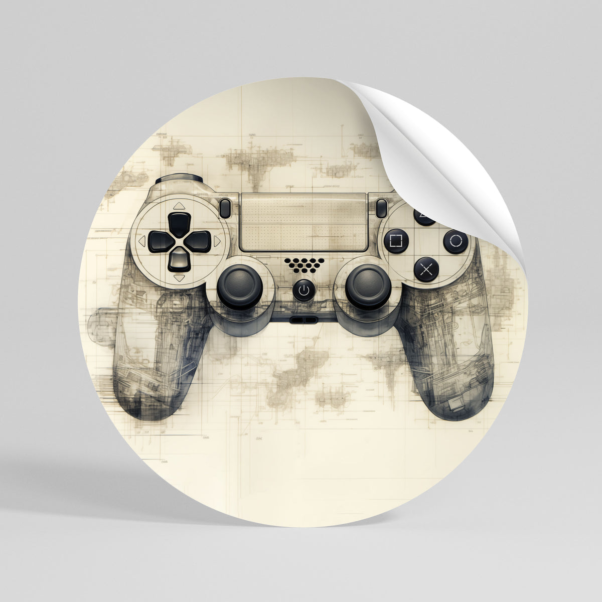 QUANTUM QUEST PAD Αυτοκόλλητη Αφίσα στρογγυλή