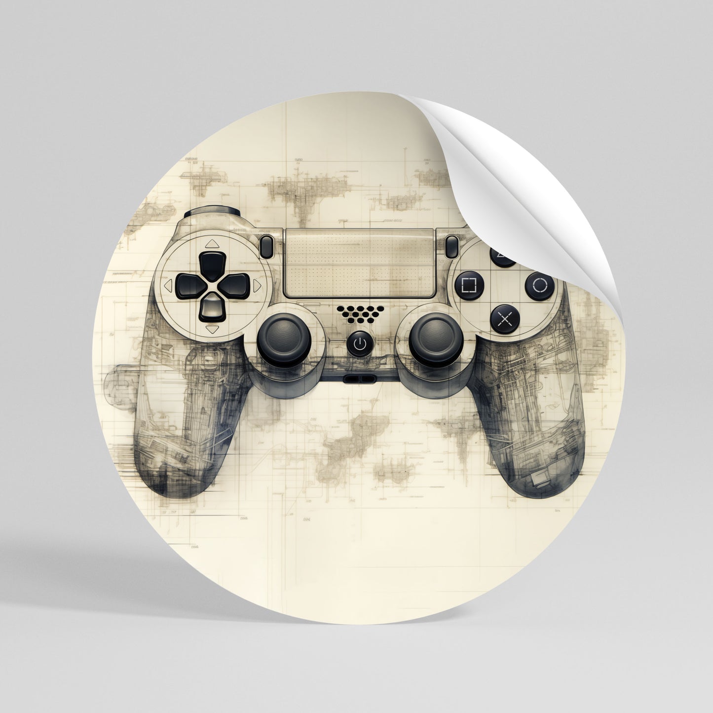 QUANTUM QUEST PAD Αυτοκόλλητη Αφίσα στρογγυλή