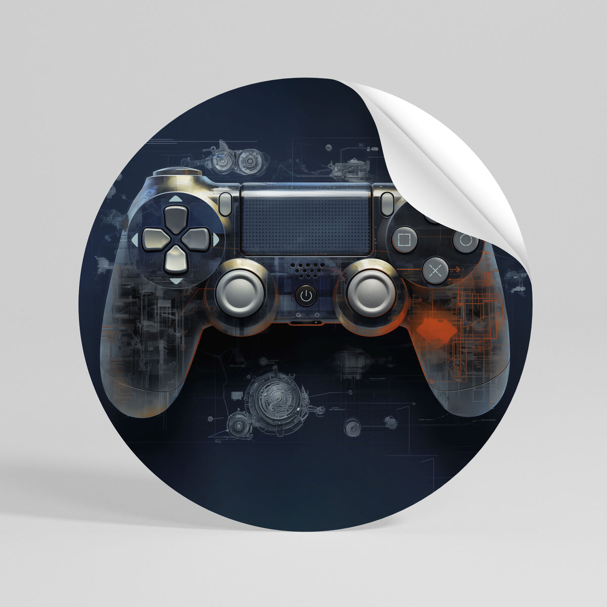 VIRTUAL VELOCITY PAD Αυτοκόλλητη Αφίσα στρογγυλή