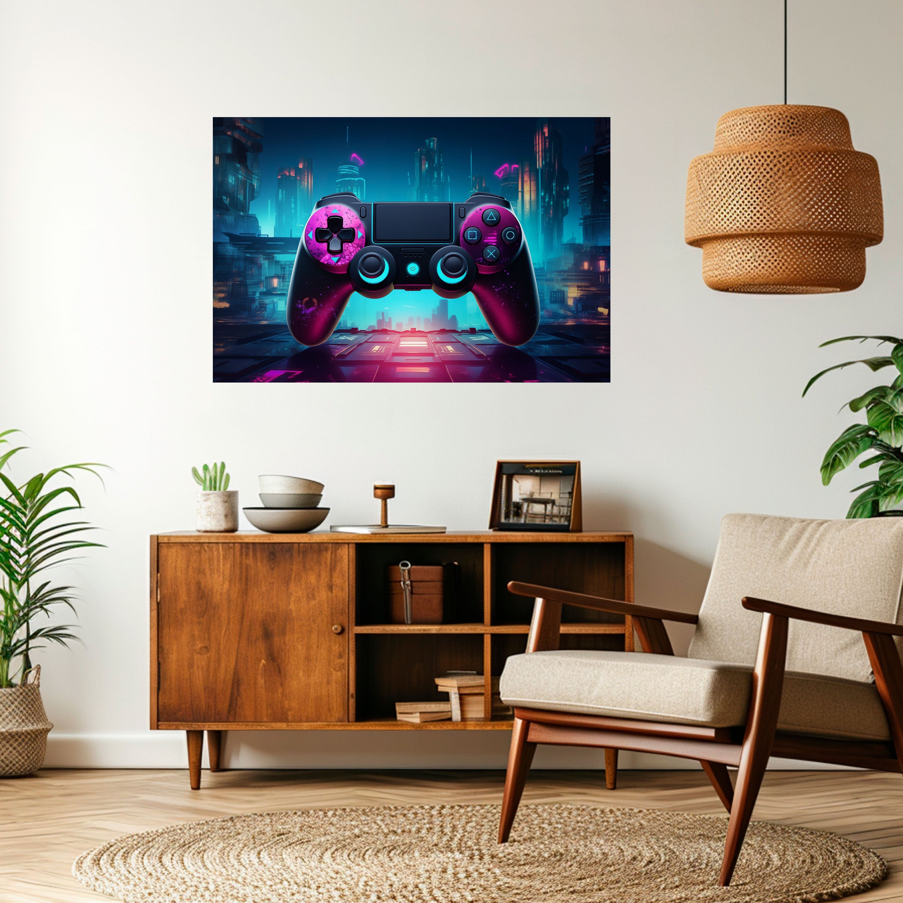 SYNTHWAVE PAD Αποκολλητική και κολλητική οριζόντια αφίσα