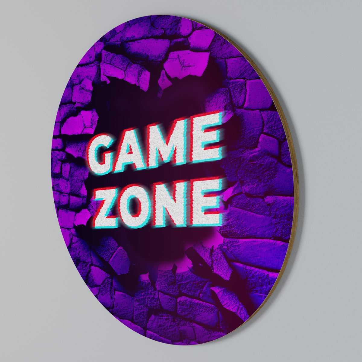 LUMINOUS GAME ZONE Στρογγυλός πίνακας ζωγραφικής