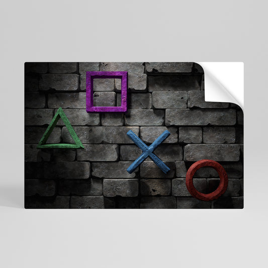 UNDERGOUND CONSOLE ICONS Αυτοκόλλητη Αφίσα οριζόντια