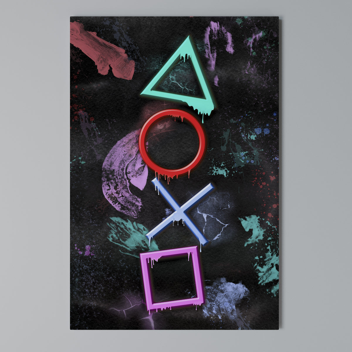 UPRISING NEON ICONS Κατακόρυφος Πίνακας σε Καμβά
