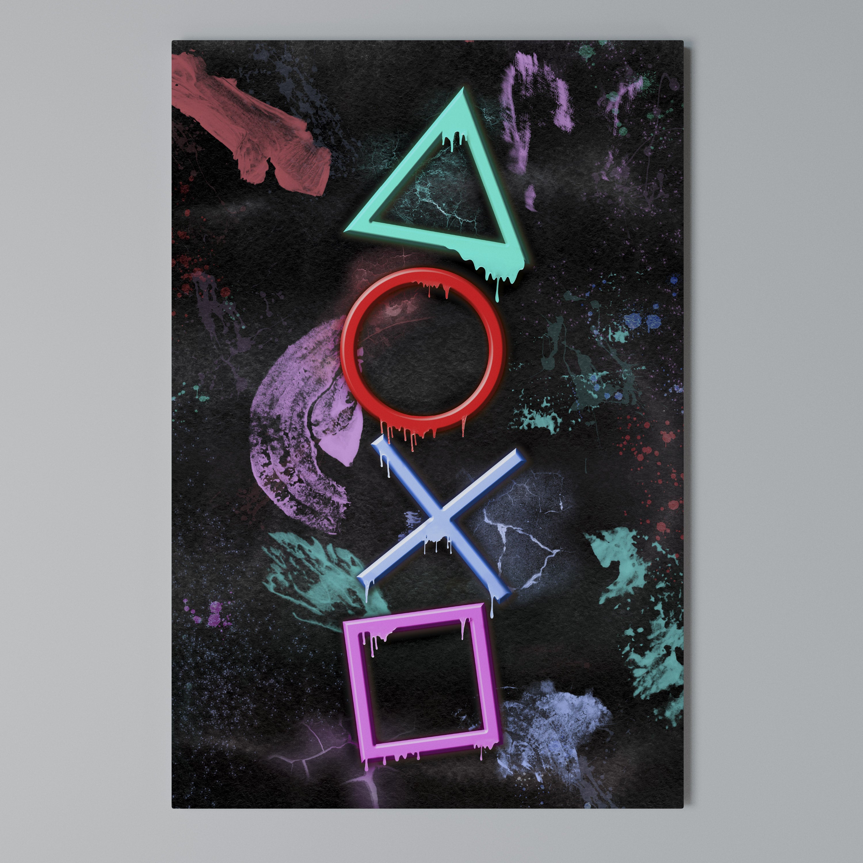 UPRISING NEON ICONS Κατακόρυφος Πίνακας σε Καμβά