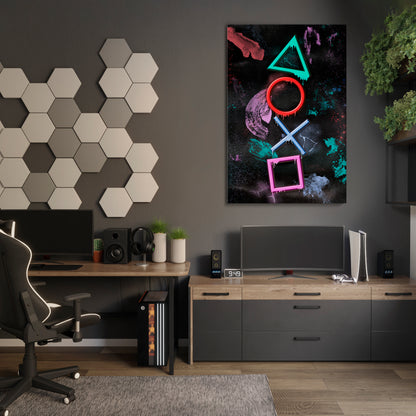 UPRISING NEON ICONS Κατακόρυφος Πίνακας σε Καμβά