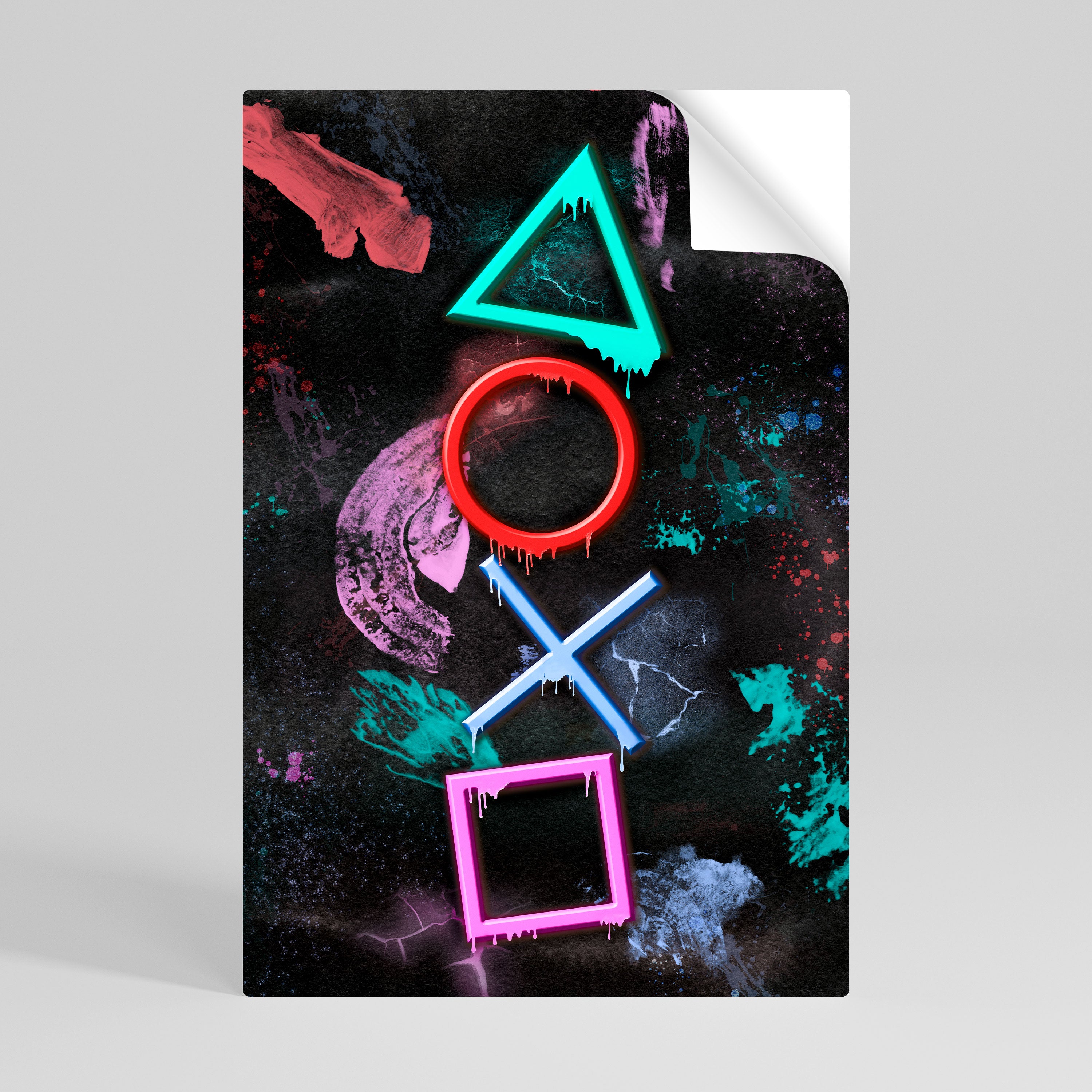 UPRISING NEON ICONS Αυτοκόλλητη Αφίσα κάθετη