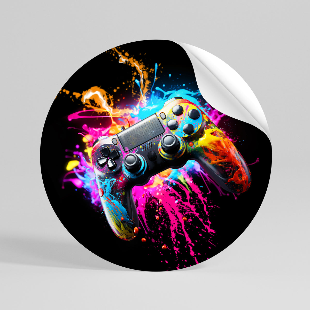 GAMING LUSH Αυτοκόλλητη Αφίσα στρογγυλή