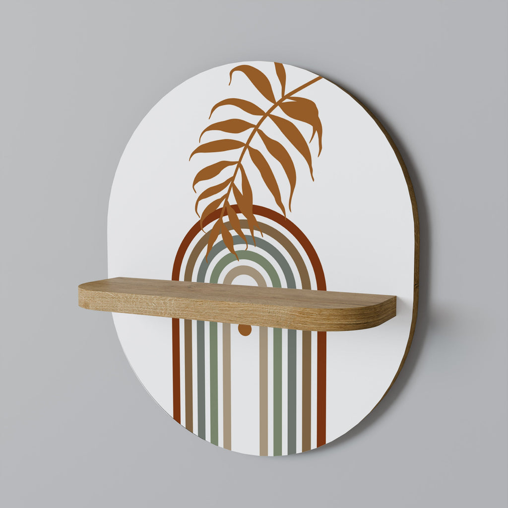 Οβάλ Ράφι LEAF ON THE TOP σε Στυλ Δρυός