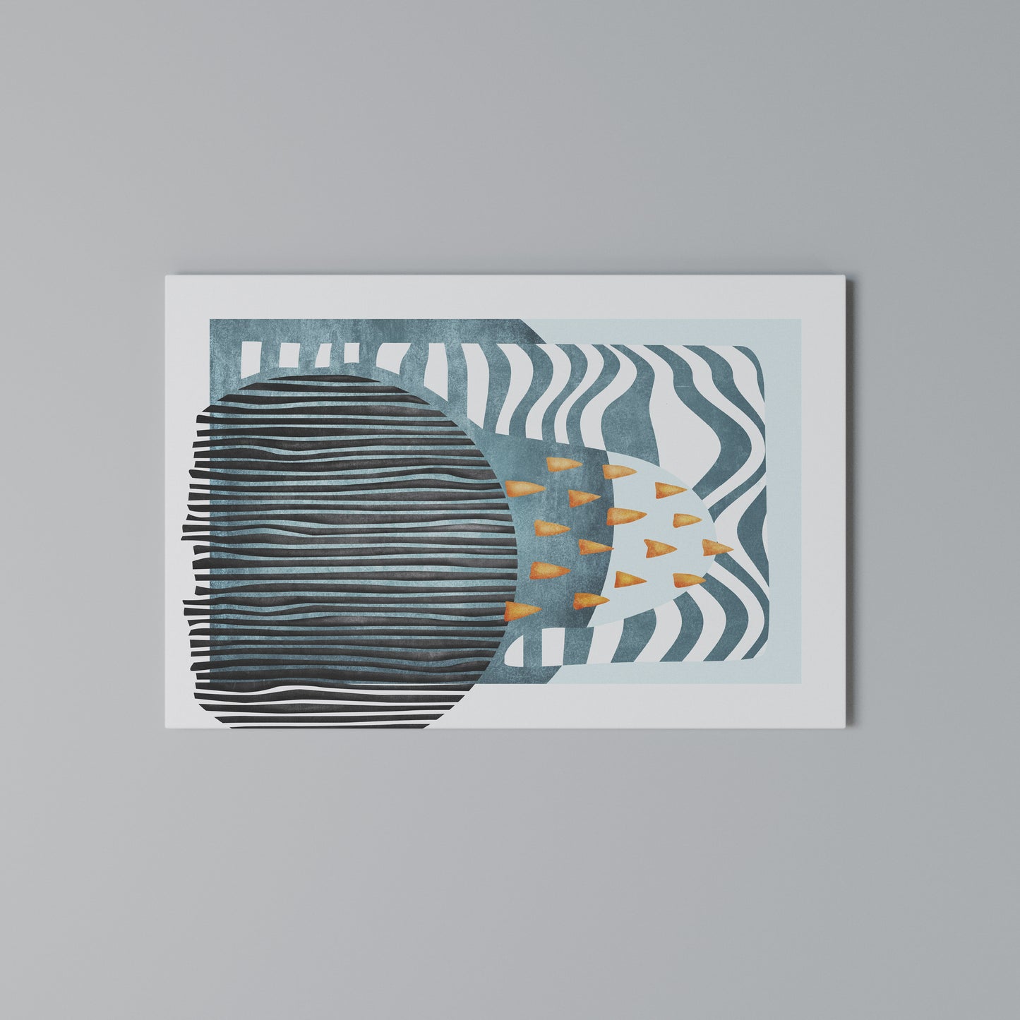 SHROUDED SHAPES Horizontal Canvas Print