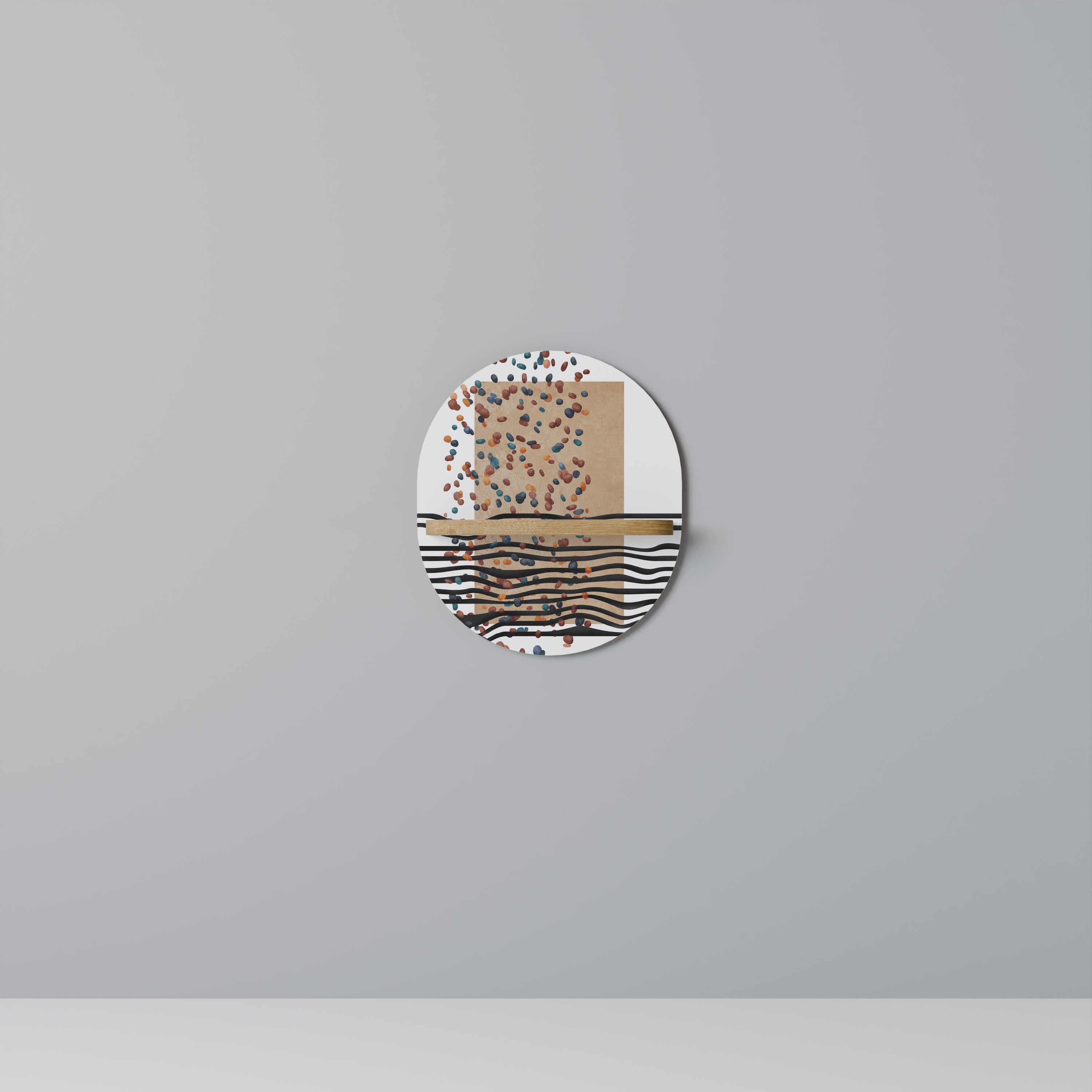 Οβάλ Ράφι IMAGINARY RAIN σε Στυλ Δρυός