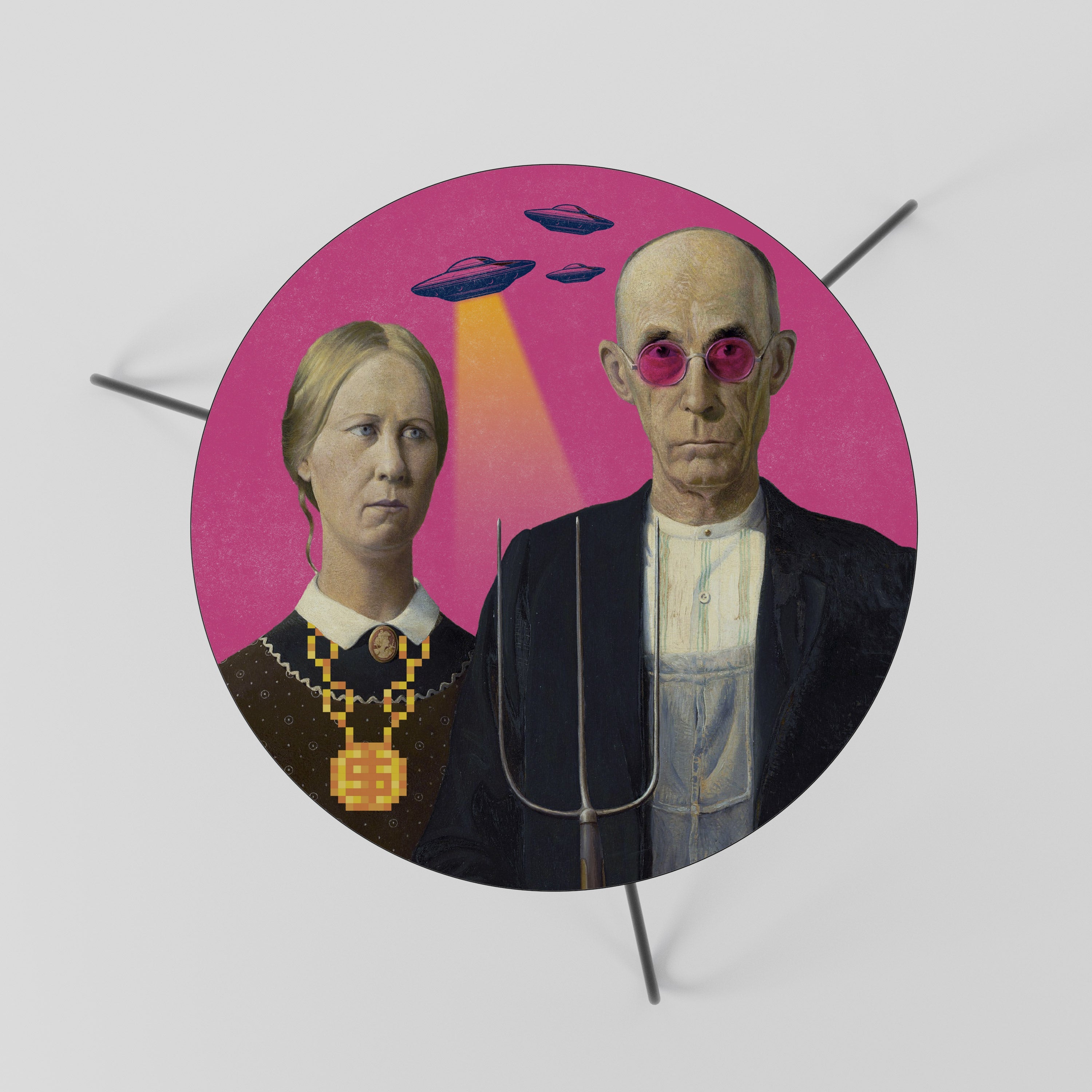 Τραπεζάκι Σαλονιού AMERICAN GOTHIC ALIEN 60