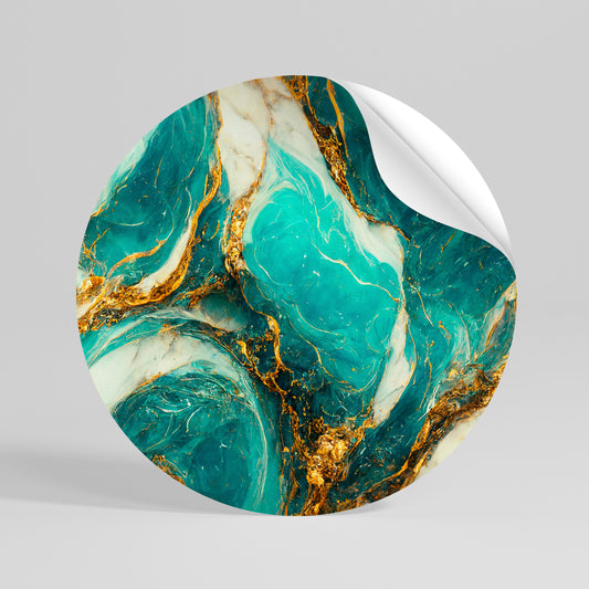 GILDED WHISPERS Peel and Stick Round Sticker