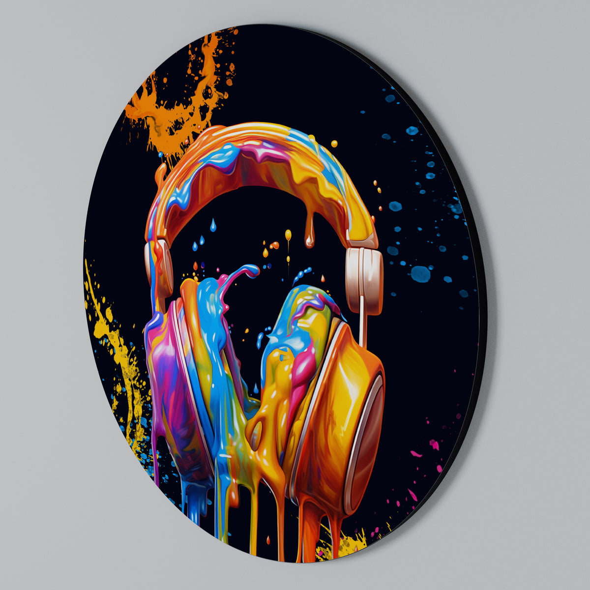 MUSIC IS MY EXTASY Στρογγυλός πίνακας ζωγραφικής