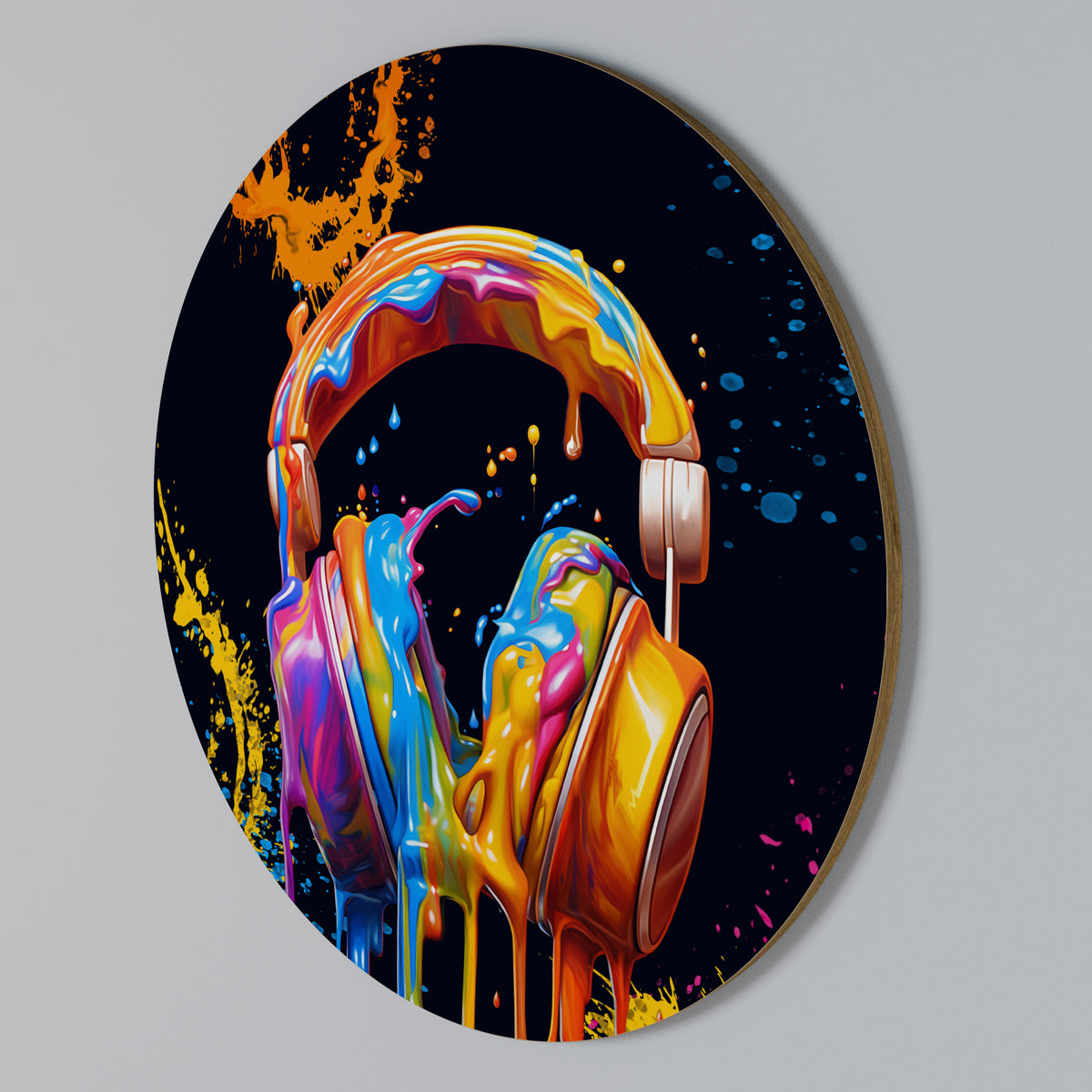 MUSIC IS MY EXTASY Στρογγυλός πίνακας ζωγραφικής
