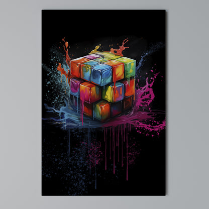 CUBE FUSION Κατακόρυφος Πίνακας σε Καμβά