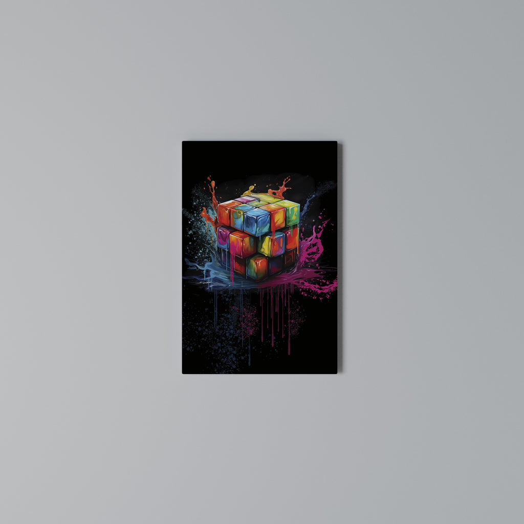 CUBE FUSION Κατακόρυφος Πίνακας σε Καμβά