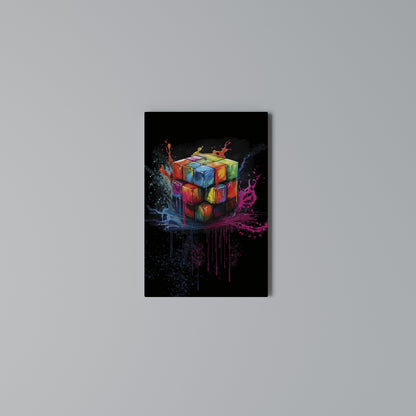 CUBE FUSION Κατακόρυφος Πίνακας σε Καμβά