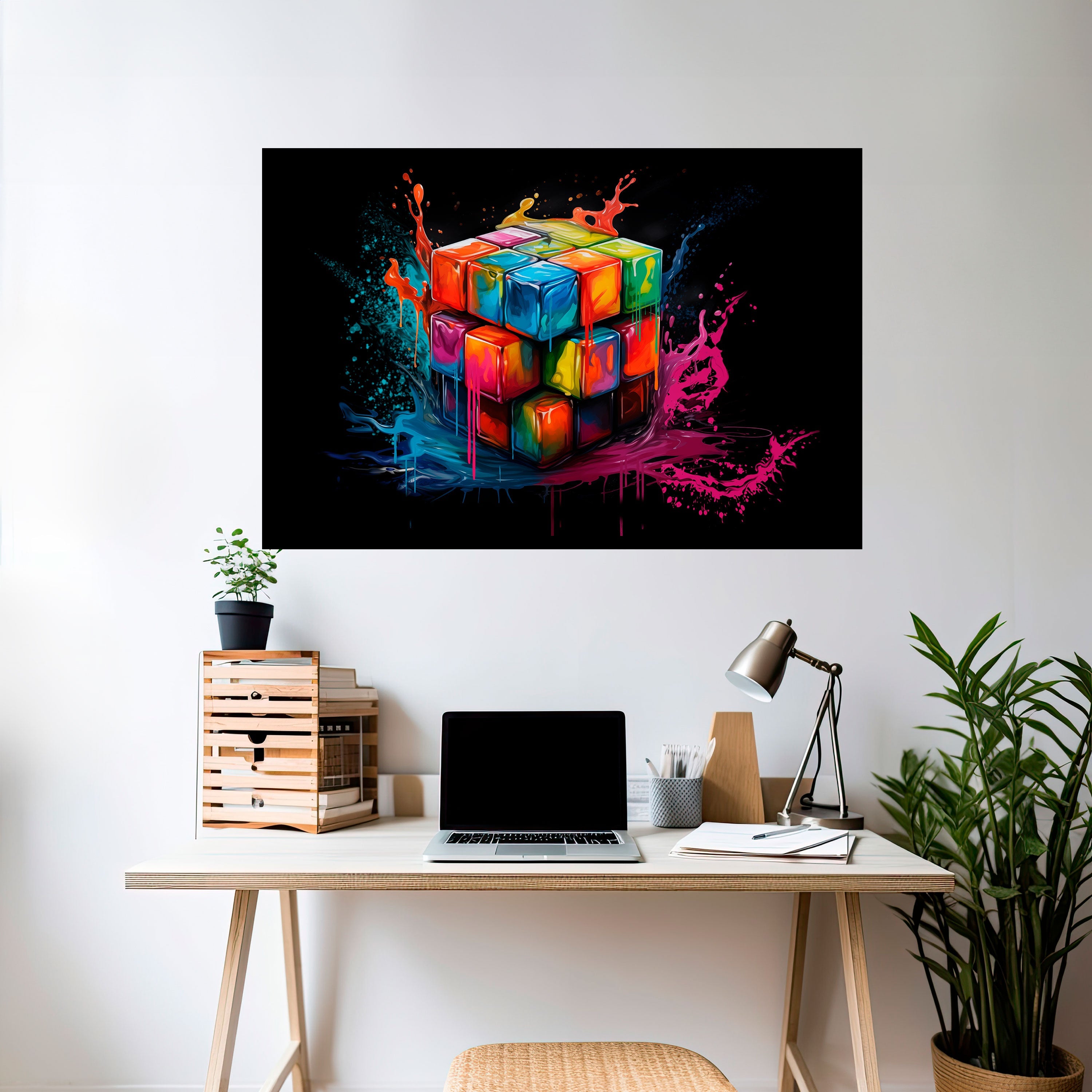 Οριζόντια αφίσα CUBE FUSION με δυνατότητα ξεφλουδίσματος και κολλήματος