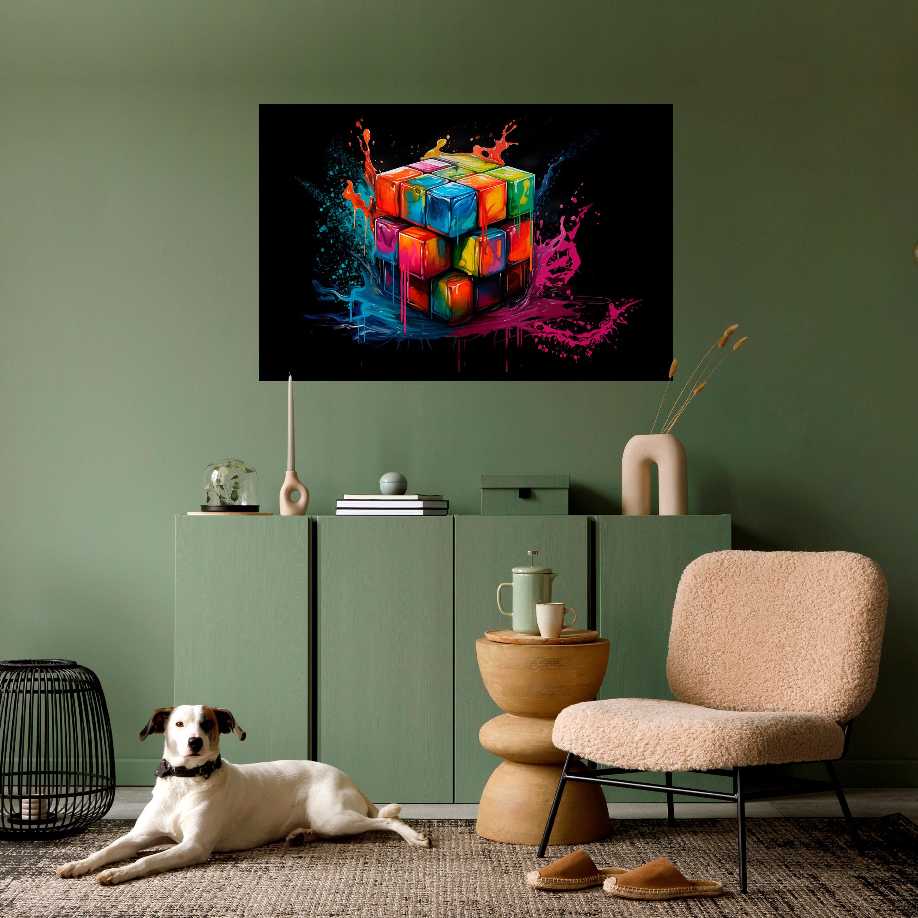 Οριζόντια αφίσα CUBE FUSION με δυνατότητα ξεφλουδίσματος και κολλήματος