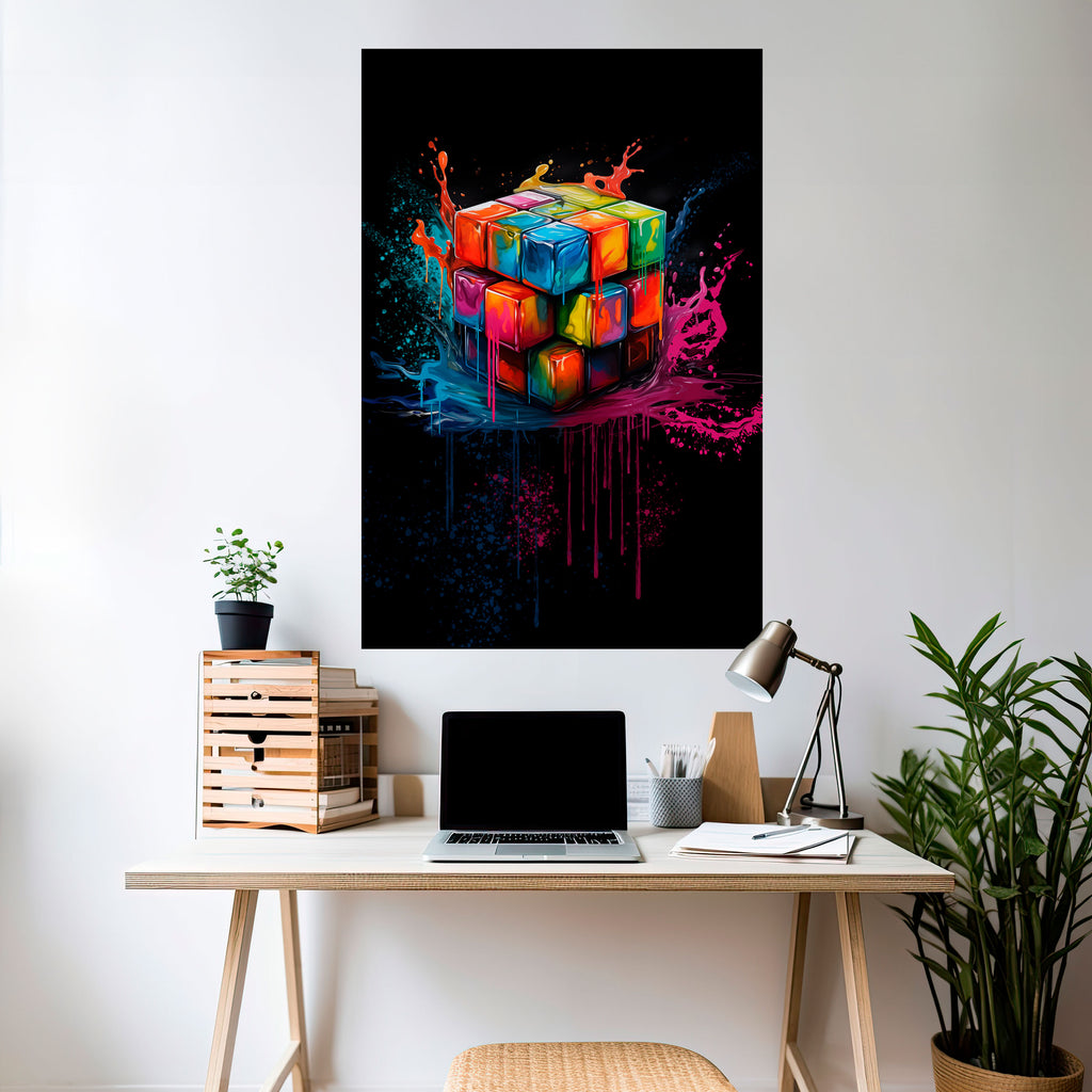 Αφίσα CUBE FUSION με δυνατότητα ξεφλουδίσματος και κολλήματος
