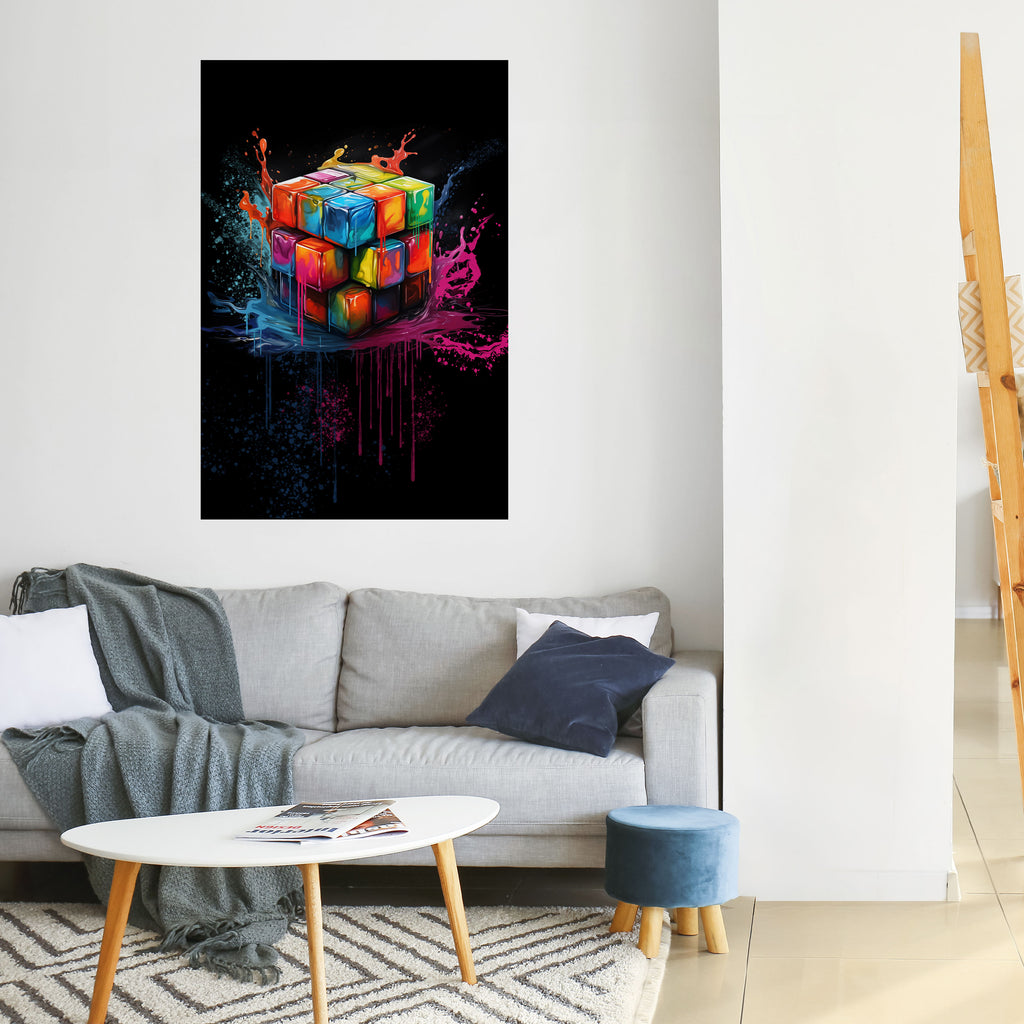 Αφίσα CUBE FUSION με δυνατότητα ξεφλουδίσματος και κολλήματος