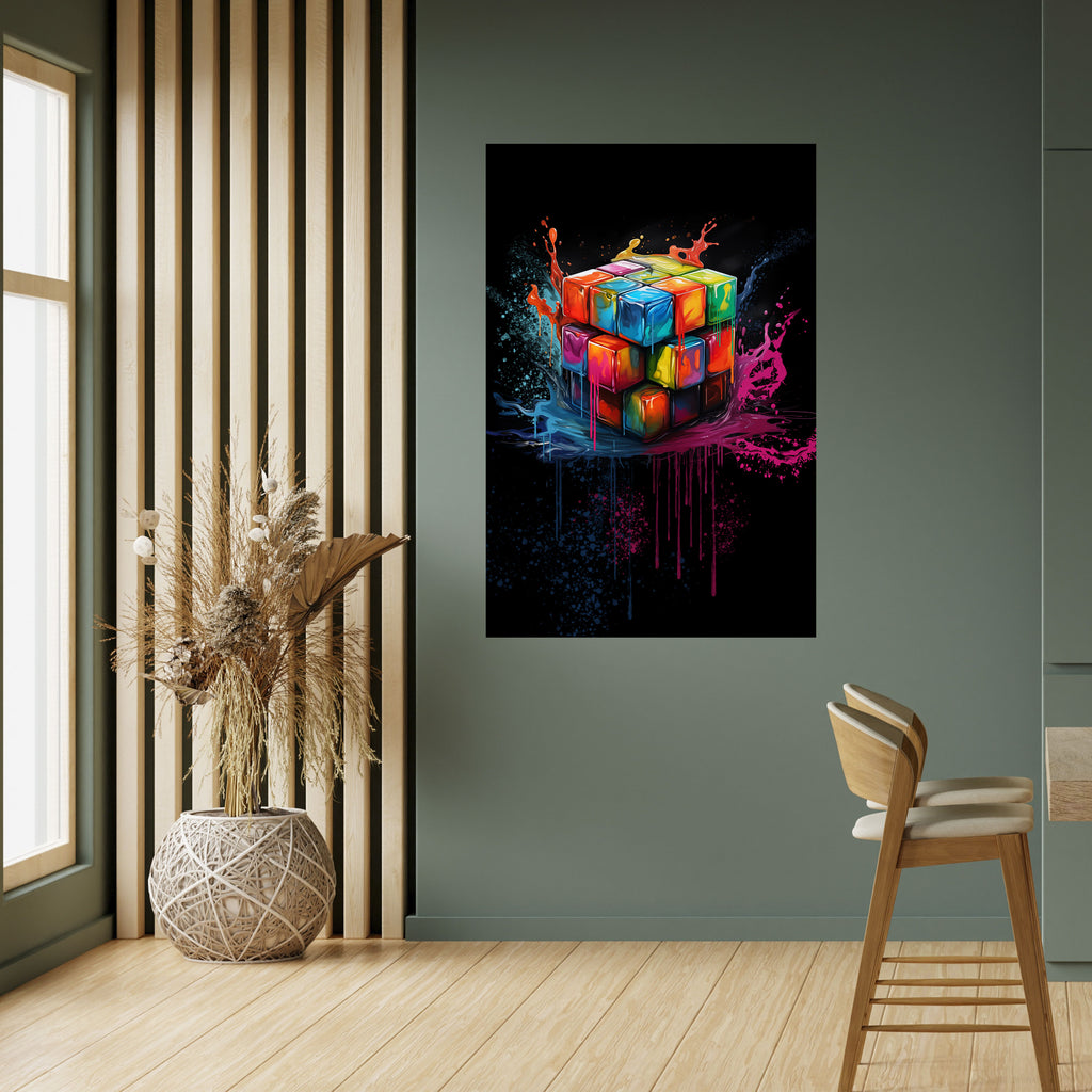 Αφίσα CUBE FUSION με δυνατότητα ξεφλουδίσματος και κολλήματος