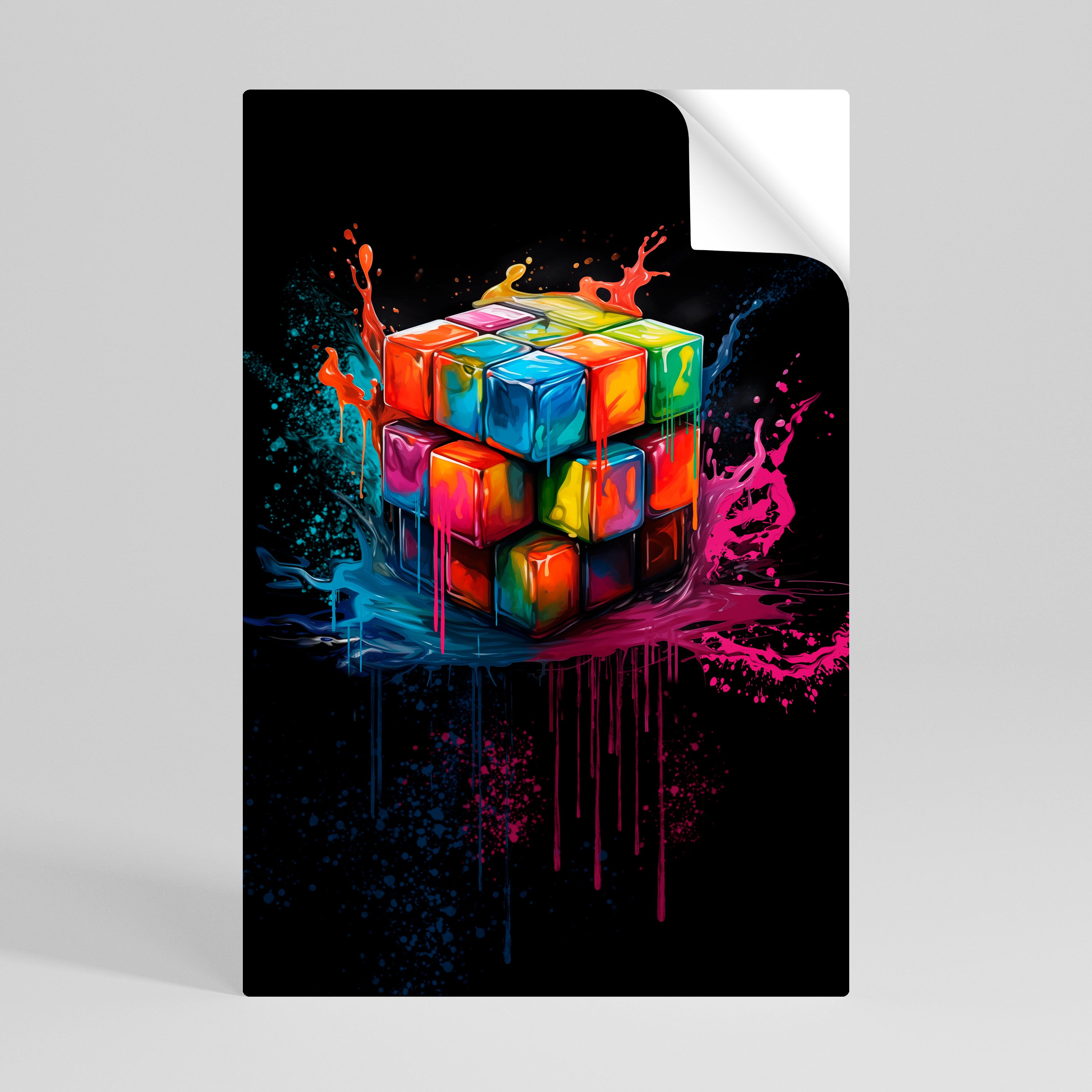 CUBE FUSION Αυτοκόλλητη Αφίσα κάθετη