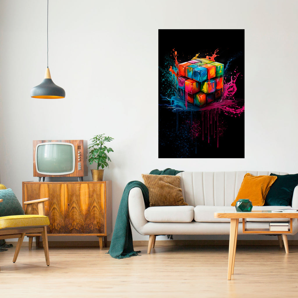 Αφίσα CUBE FUSION με δυνατότητα ξεφλουδίσματος και κολλήματος