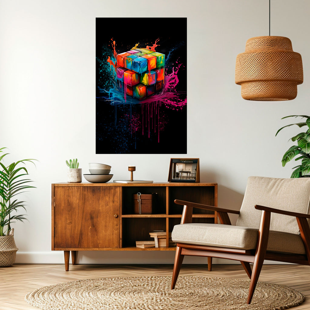 Αφίσα CUBE FUSION με δυνατότητα ξεφλουδίσματος και κολλήματος