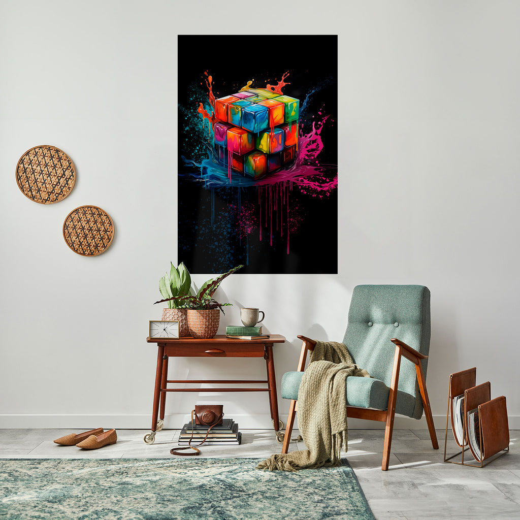 Αφίσα CUBE FUSION με δυνατότητα ξεφλουδίσματος και κολλήματος