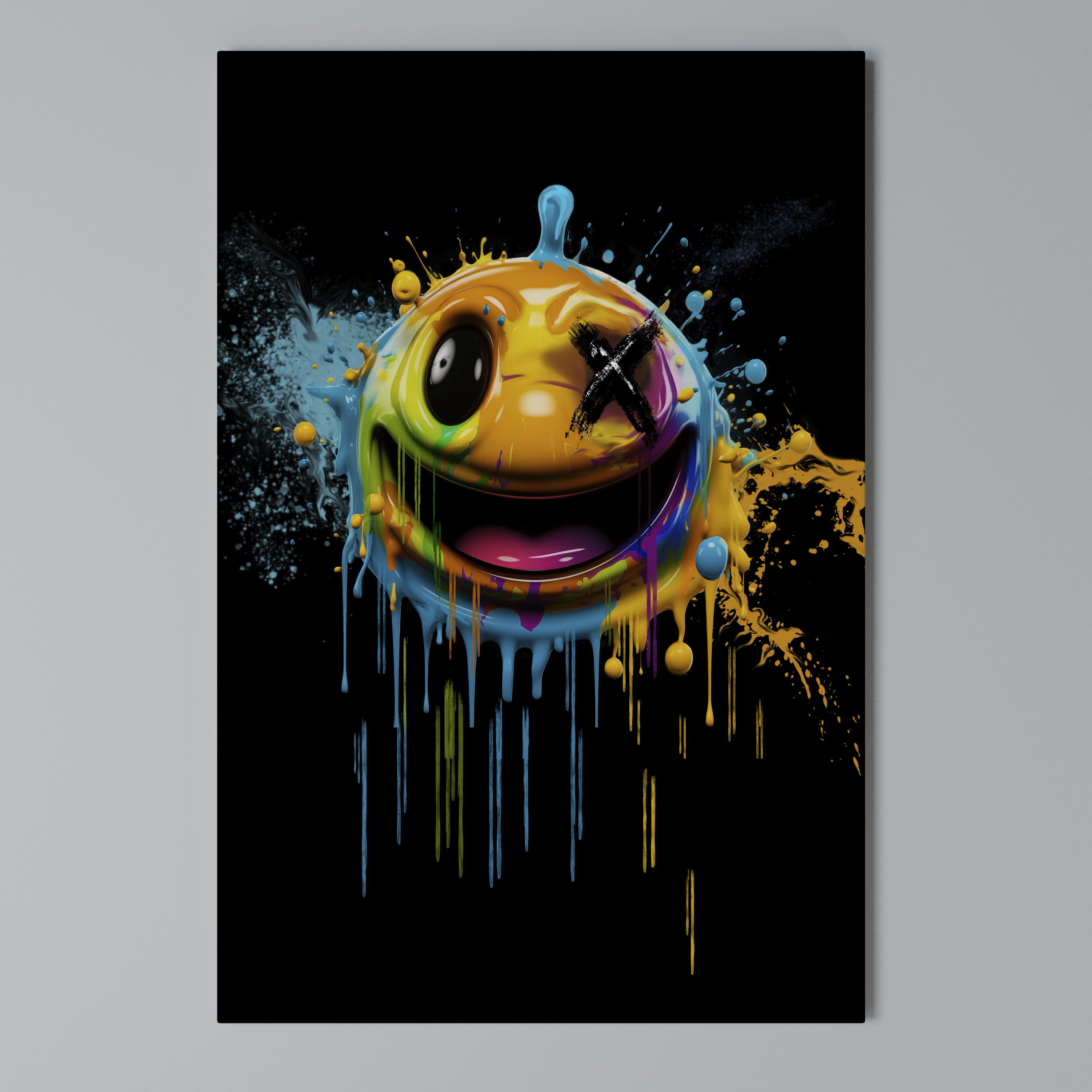 TRIPPY HAPPINESS Κατακόρυφος Πίνακας σε Καμβά