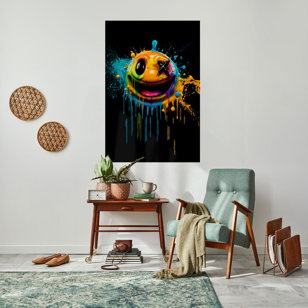 TRIPPY HAPPINESS Αφίσα με ξεφλουδισμένο και κολλημένο σχέδιο