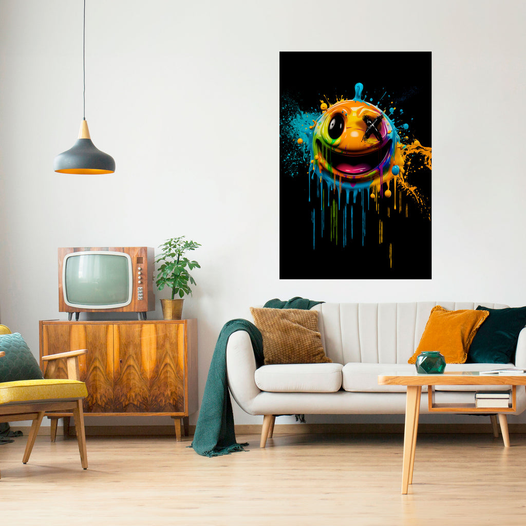 TRIPPY HAPPINESS Αφίσα με ξεφλουδισμένο και κολλημένο σχέδιο