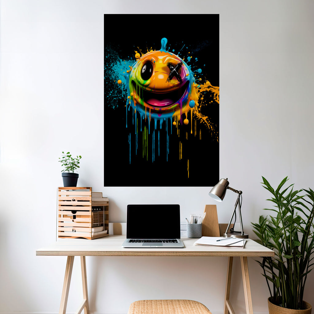 TRIPPY HAPPINESS Αφίσα με ξεφλουδισμένο και κολλημένο σχέδιο