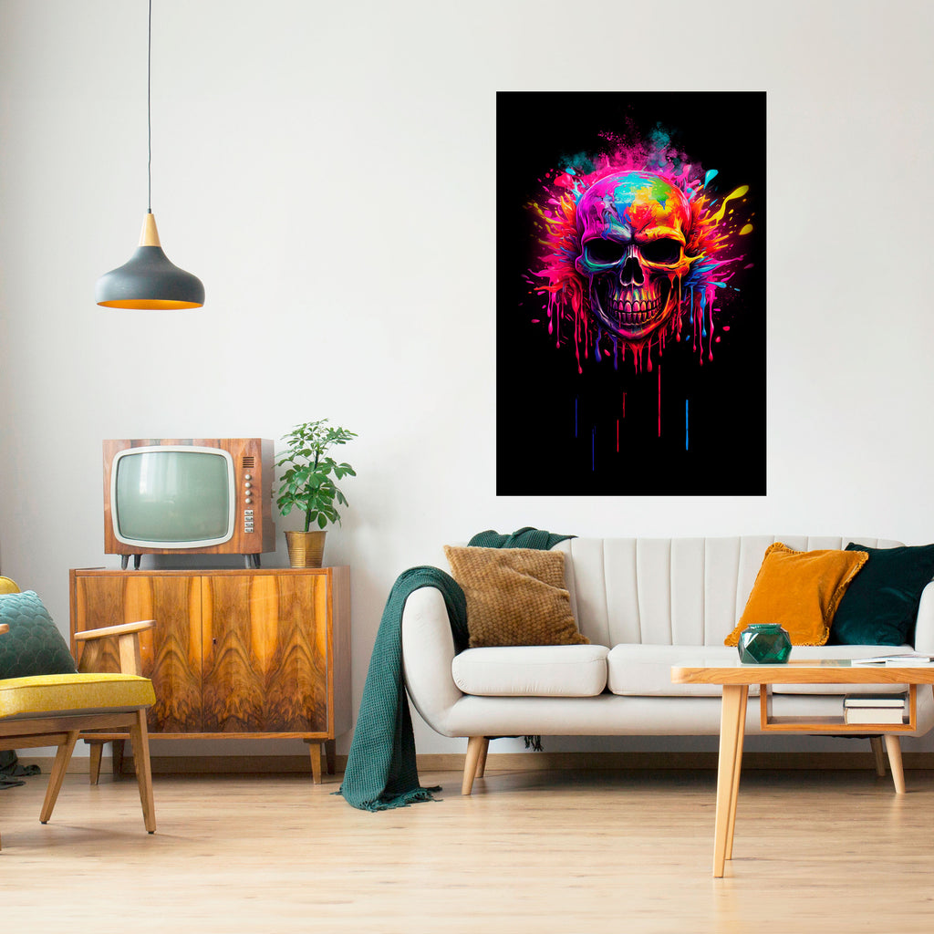 SKULL QUEST Αφίσα με ξεφλουδισμένο και κολλημένο κάθετο σχέδιο