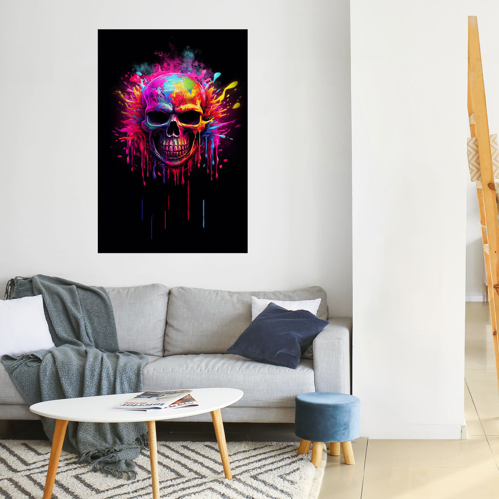 SKULL QUEST Αφίσα με ξεφλουδισμένο και κολλημένο κάθετο σχέδιο