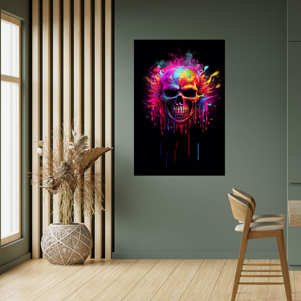 SKULL QUEST Αφίσα με ξεφλουδισμένο και κολλημένο κάθετο σχέδιο
