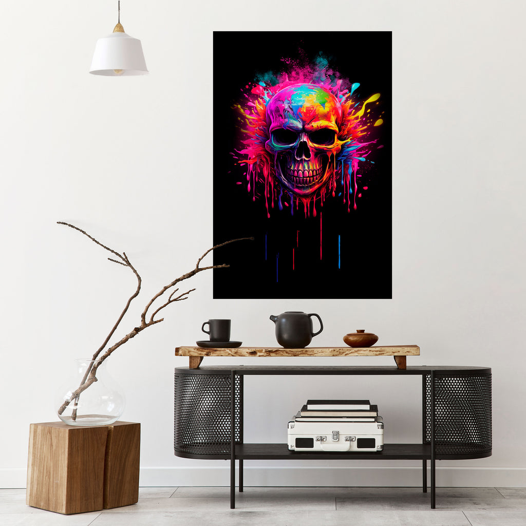 SKULL QUEST Αφίσα με ξεφλουδισμένο και κολλημένο κάθετο σχέδιο