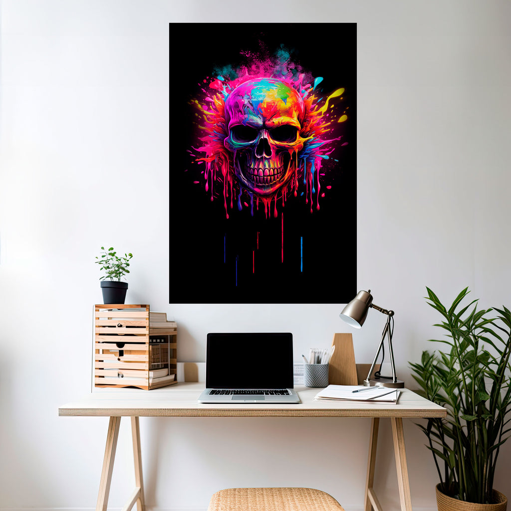 SKULL QUEST Αφίσα με ξεφλουδισμένο και κολλημένο κάθετο σχέδιο